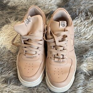 Nike Beige Sneakers with White Soles